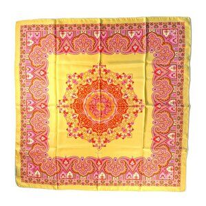 Vintage Versace Silk Scarf Medallion Paisley Print